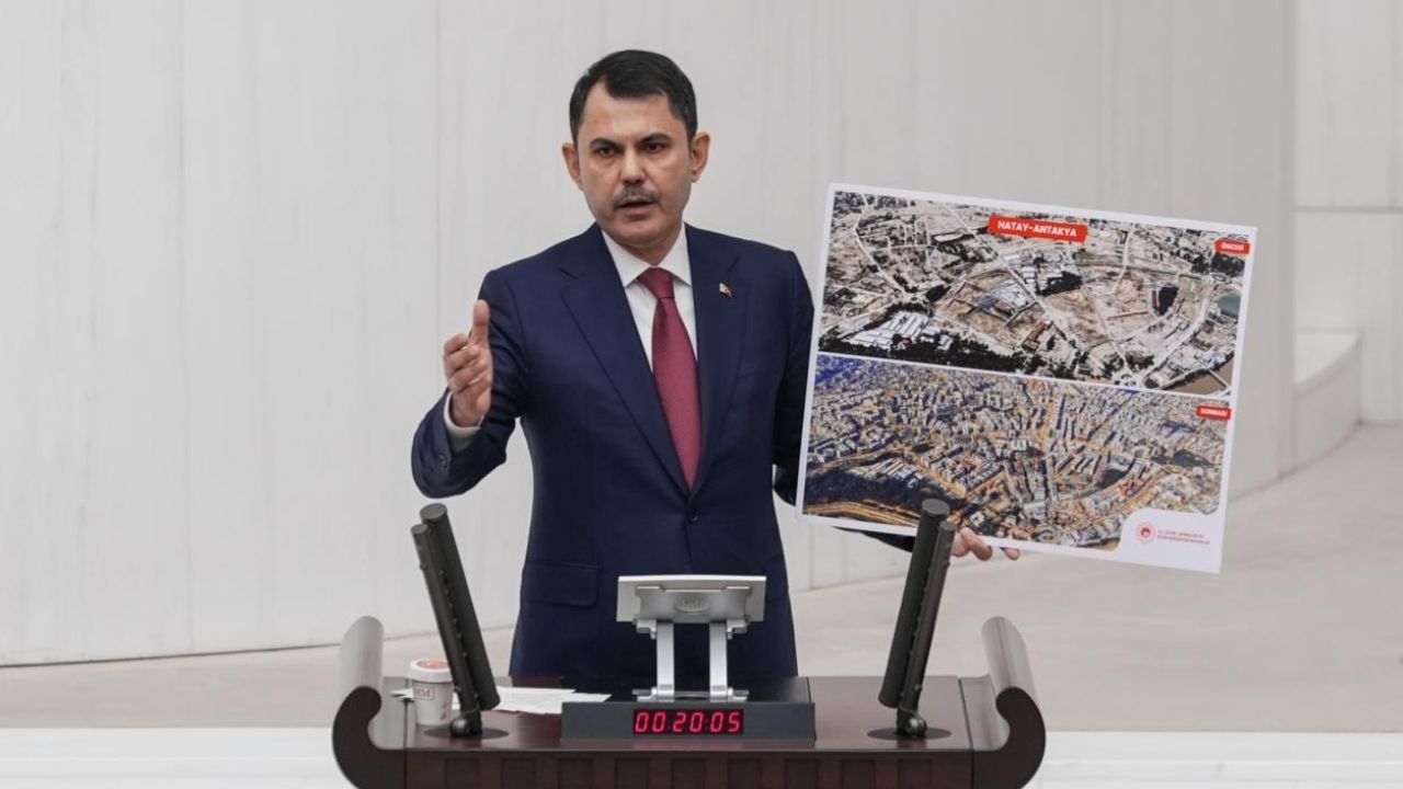 Çevre, Şehircilik ve İklim Değişikliği Bakanı Murat Kurum, depremden ağır